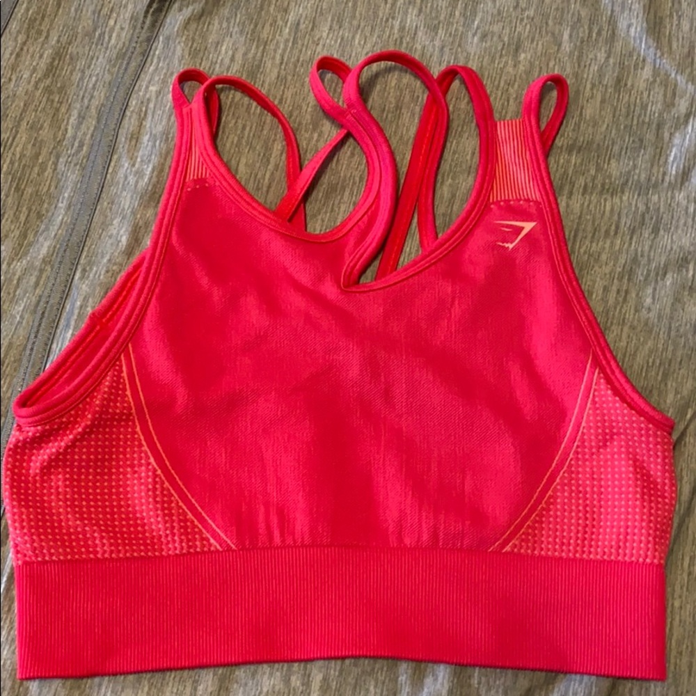 Gymshark Ultra Seamless Sports Bra (pink) Large